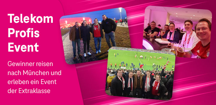 Telekom Profis Event: Die Gewinner der Winteraktion als VIP beim FC Bayern Mnchen