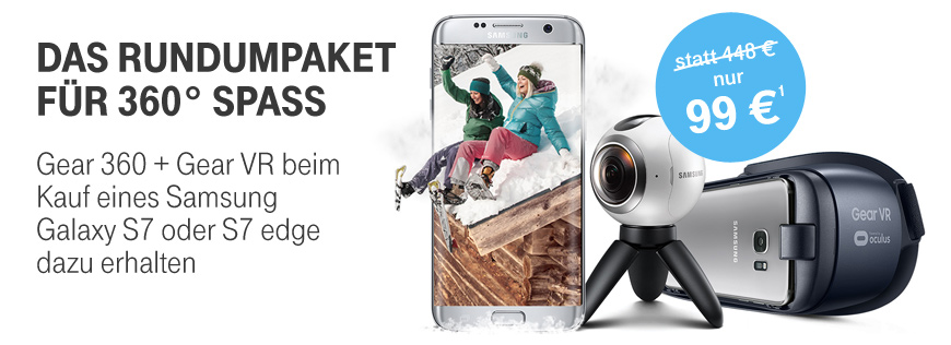 Samsung Galaxy S7/S7 edge kaufen und groes VR-Paket fr nur 99 Euro erhalten