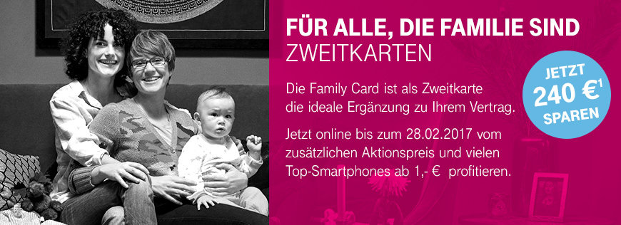 Top Smartphones fr 1 Euro in Family Card Tarifen