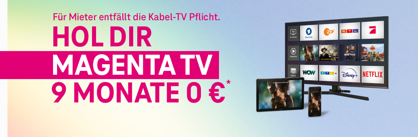 MagentaTV 9 Monate fr 0 €