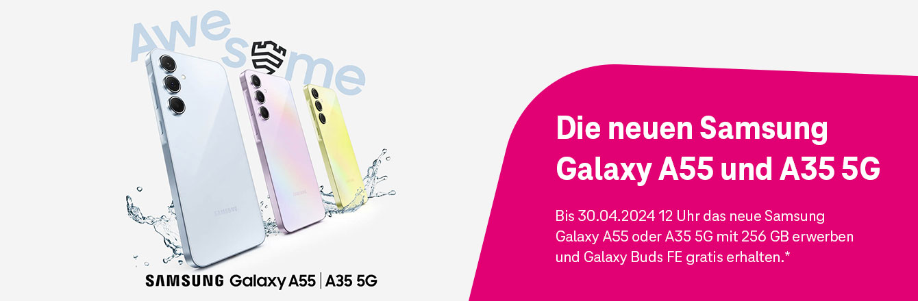 Das neue Samsung Galaxy A35 oder A55 kaufen und gratis Kopfhrer sichern