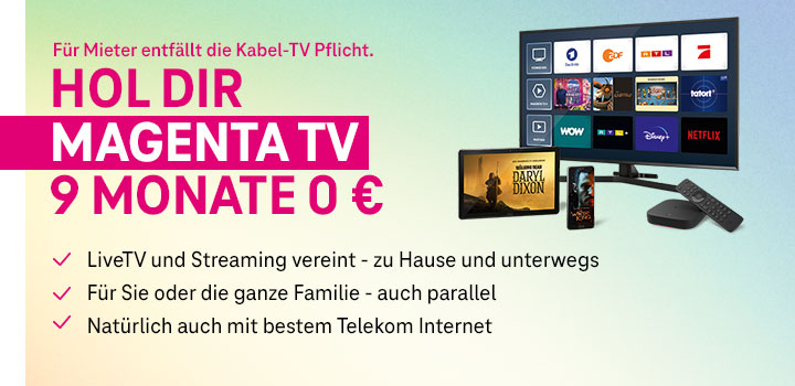 MagentaZuhause mit MagentaTV Fernsehen Internet und Telefon