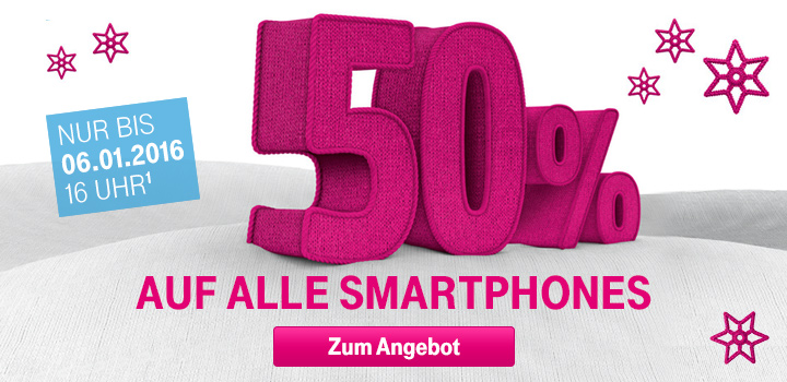 50% auf alle Smartphones