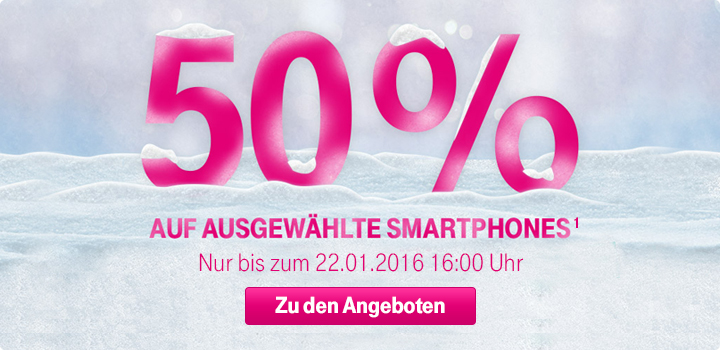 50% auf ausgewählte Smartphones