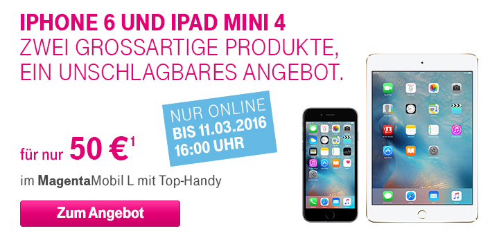 Apple iPhone 6 und iPad mini 4 im Bundle vermitteln