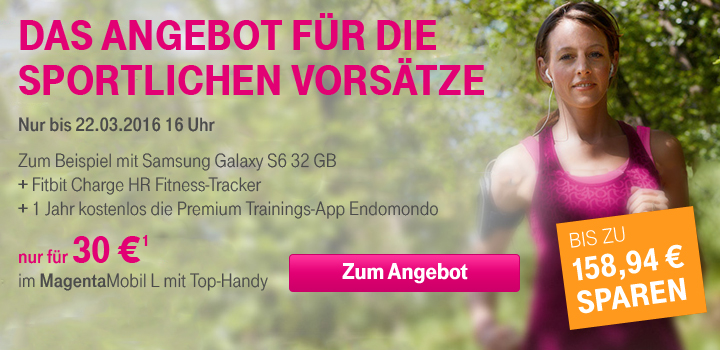 Fitness-Wochen: Smartphone, FitBit Charge HR-Armband und App zum Sonderpreis