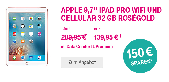 Jetzt 150 € sparen beim Apple 9,7