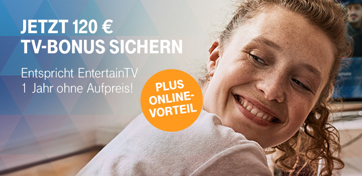 MagentaZuhause EntertainTV: Ab sofort mit 120 Euro Gutschrift 