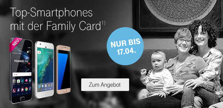 Family Cards mit Smartphone für 1 Euro