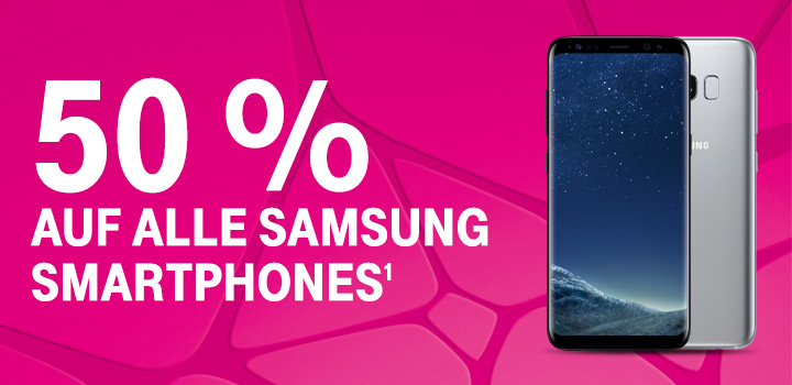 50% auf alle Samsung Smartphones