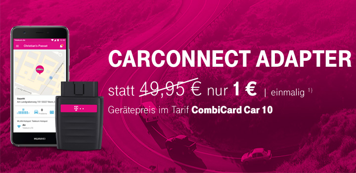 CarConnect Adapter - Gerätepreis nur 1 Euro - Bis 31.01.2018