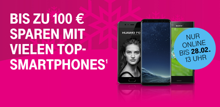 Bis zu 100 Euro beim Kauf vieler Smartphones sparen