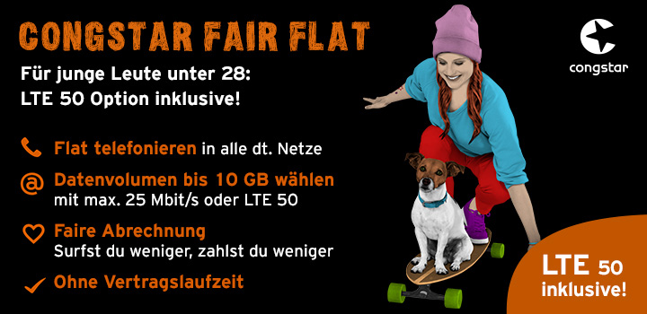 Congstar Fair Flat Young - Aktion verlngert