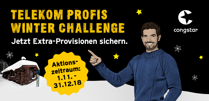 Telekom Profis Winter Challenge 2018 - congstar ist mit dabei