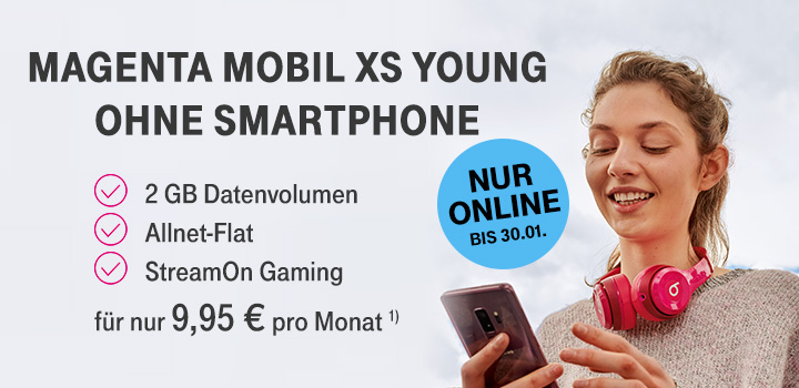 MagentaMobil XS Young für 9,95 Euro - 10 Euro Ersparnis im Monat