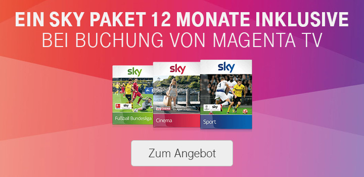 Sky Wunschpaket 12 Monate inklusive - Nur bis 06.05.2019