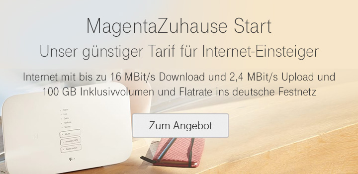 MagentaZuhause Start - neuer Festnetz Tarif für Internet-Einsteiger
