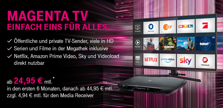 Festnetz im berblick - MagentaZuhause ab 19,95  - MagentaTV ab 24,95 