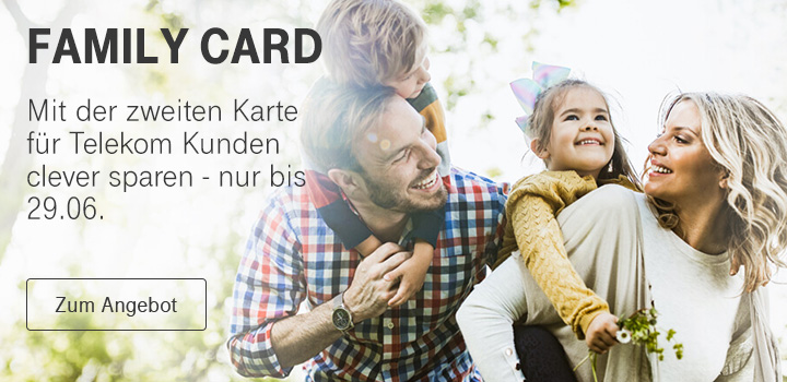 Family Card - Jetzt monatlich 20 Euro im Tarif sparen