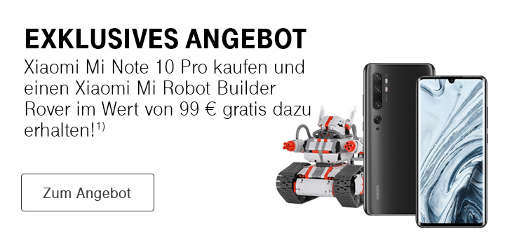 NEU - Xiaomi Mi Note 10 Pro - Xiaomi Mi Robot Builder Rover gratis dazu