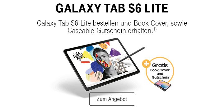 Neu: Samsung Galaxy Tab S6 Lite kaufen und Book Cover sowie Caseable-Gutschein erhalten