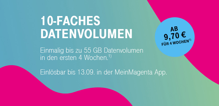 MagentaMobil Prepaid - Jetzt 10-fach Datenvolumen sichern!