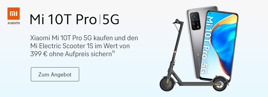 Xiaomi Mi10T Pro Aktion  Gratis Mi Electrics Scooter 1S⁾ 