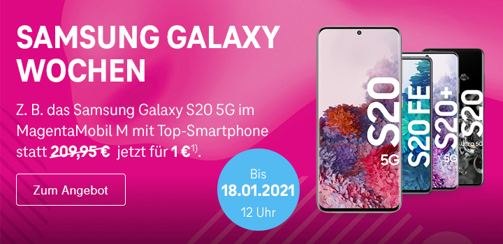 Samsung Galaxy Wochen  Smartphones ab 1 