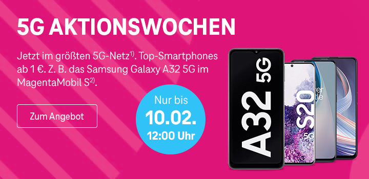 5G Aktionswoche: Attraktive Smartphones ab 1 