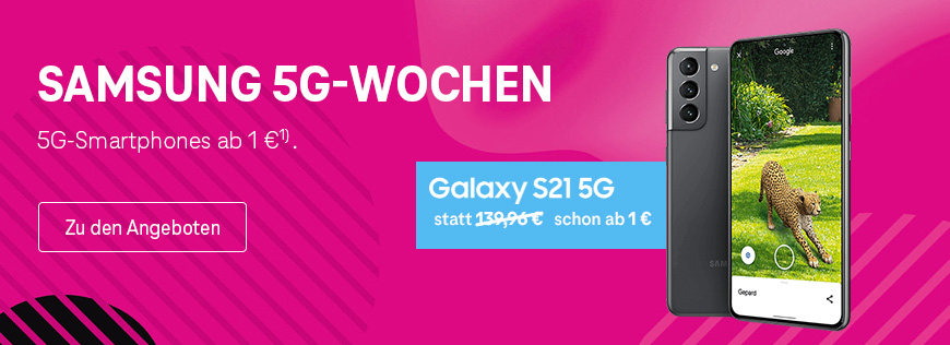 Samsung 5G-Wochen: attraktive 5G-Smartphones ab 1 €