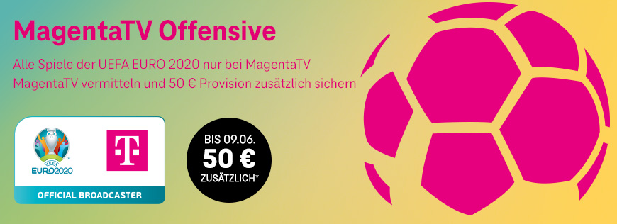MagentaTV Offensive - Filme, Fernsehen, Fußball und 50 € Extra-Provision