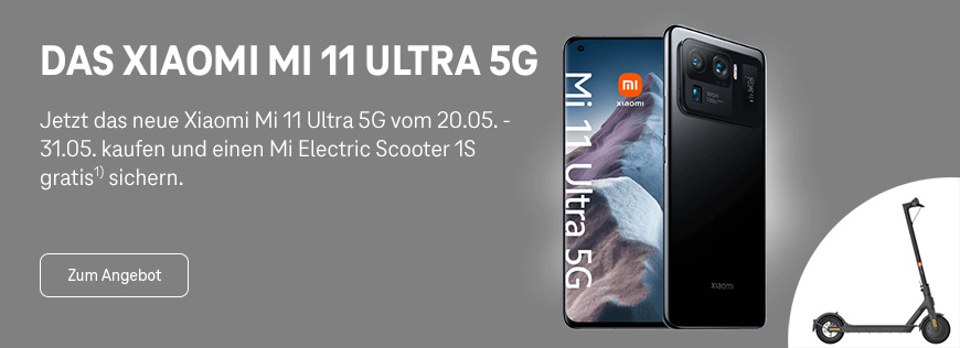 Xiaomi Mi 11 Ultra 5G bestellen und Mi E-Scooter 1S gratis erhalten