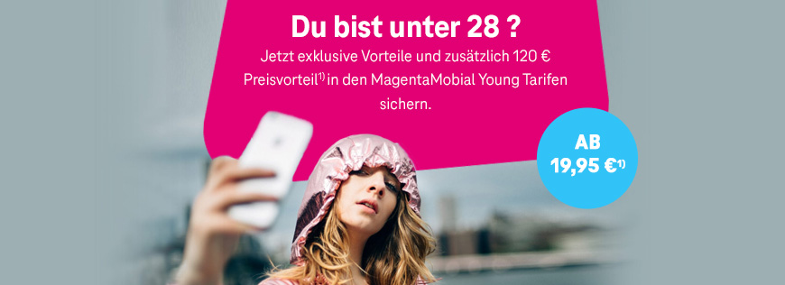 MagentaMobil Young: Noch bis 30.09.2021 120 € Preisvorteil erhalten