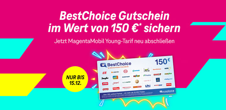 MagentaMobil Young – 150 € BestChoice Gutschein für Ihre Kunden 