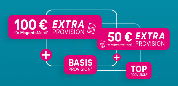 👉 💶 Extra-Provision: 100 € für MagentaMobil oder 50 € für MagentaMobil Young
