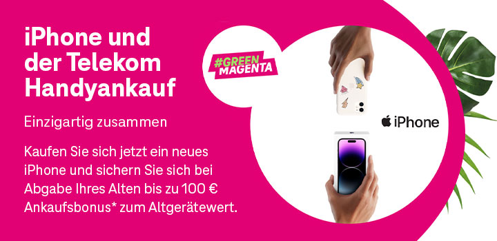 Jetzt ein iPhone 13 oder 14 kaufen und bis zu 100 € Ankaufsbonus sichern!