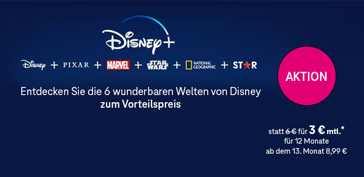 Disney+ 12 Monate lang fr nur 3  mtl.