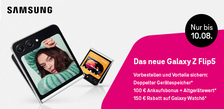 Das neue Samsung Galaxy Z Flip5 und Z Fold5 vorbestellen und sparen