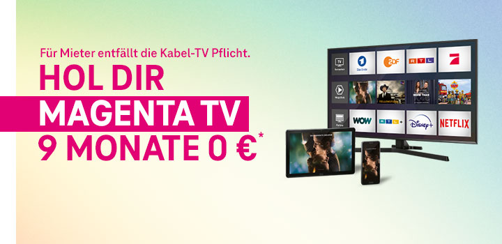 MagentaTV 9 Monate fr 0 €