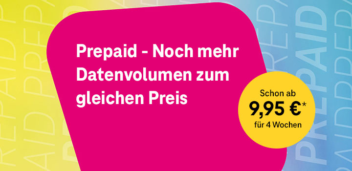 Dauerhaft mehr Datenvolumen bei MagentaMobil Prepaid-Tarifen