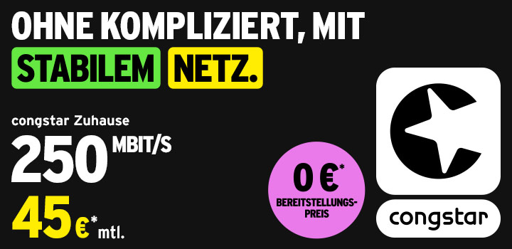 50  sparen bei congstar Zuhause