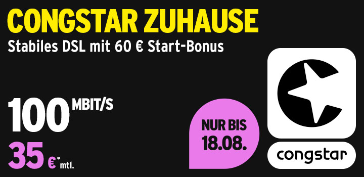 congstar Zuhause Flex: Bis zu 90  Start-Bonus fr Ihre Kunden
