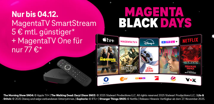 Magenta Black Days – Festnetz und MagentaTV Angebote