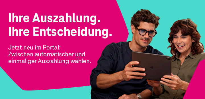 Neu im Portal: Einmalige Auszahlung Ihres Guthabens
