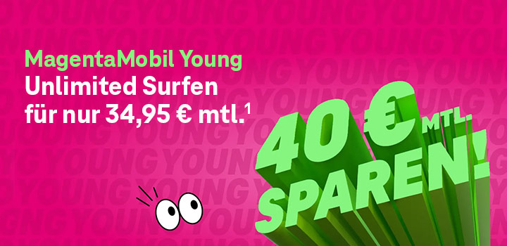 MagentaMobil L Young: 60 Monate unbegrenztes Datenvolumen