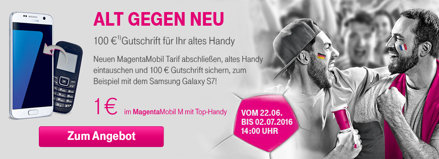 Alt gegen Neu - 100 Euro Gutschrift fr altes Handy