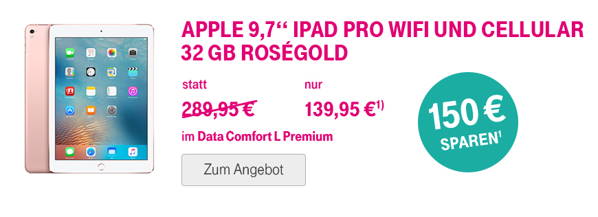 Jetzt 150 € sparen beim Apple 9,7