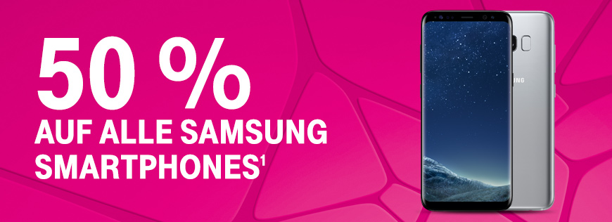 50% auf alle Samsung Smartphones
