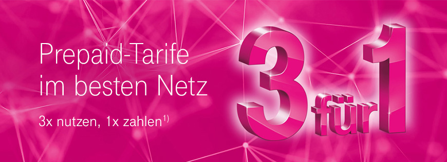 3x nutzen und 1x zahlen - Nur fr kurze Zeit - Prepaid-Aktion 