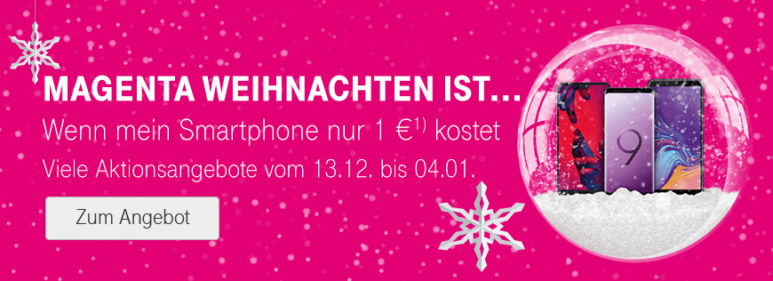 Magenta Weihnachten - Smartphones ab 1 Euro
